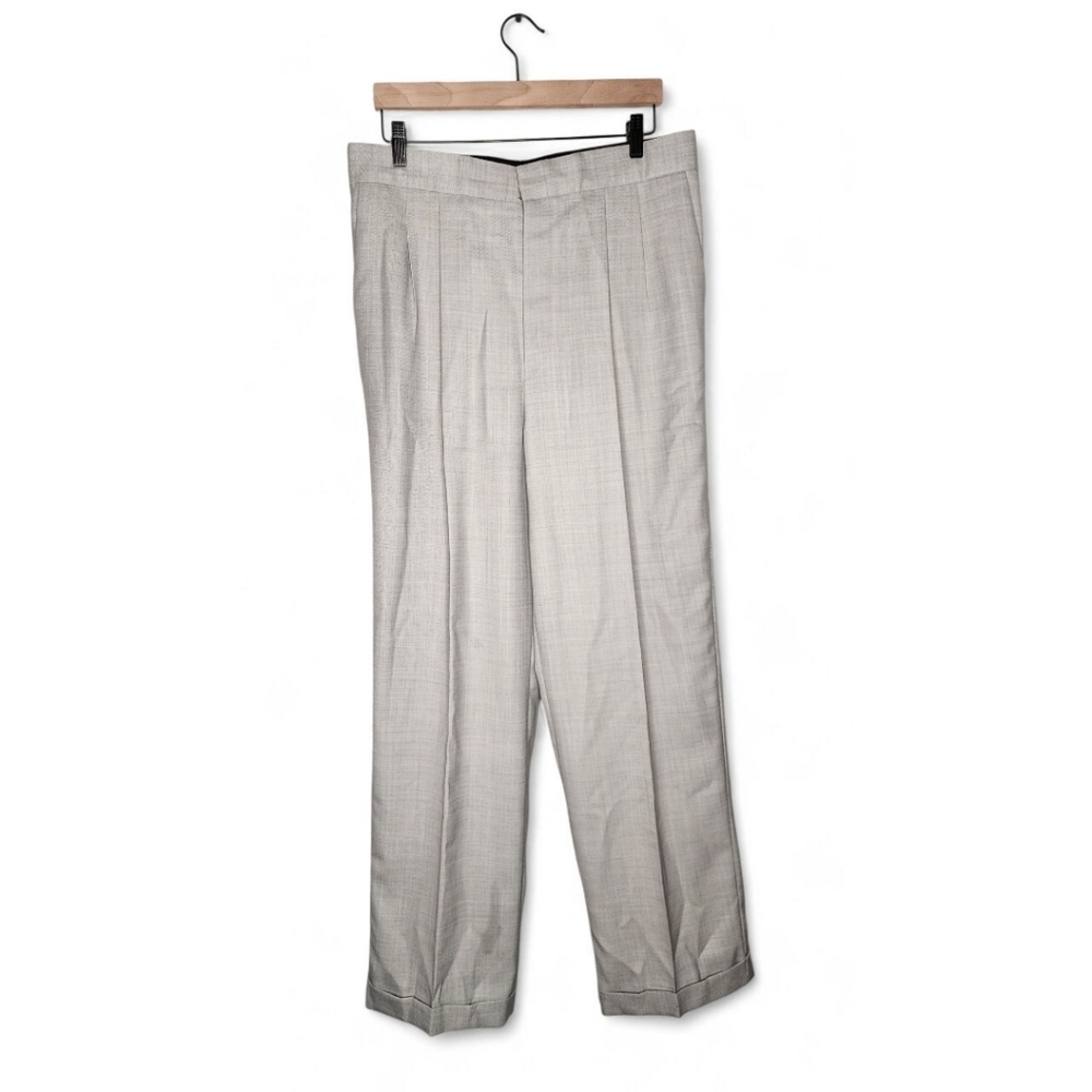 Custom Made Gray Pleated Dress Pants
